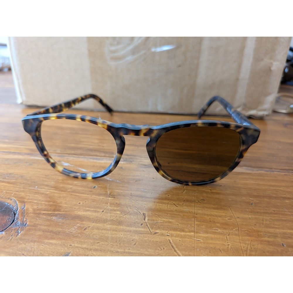 Warby Parker Topper M 939 Brown Tortoise Round Eyeglasses Frames Lens 48-21-140